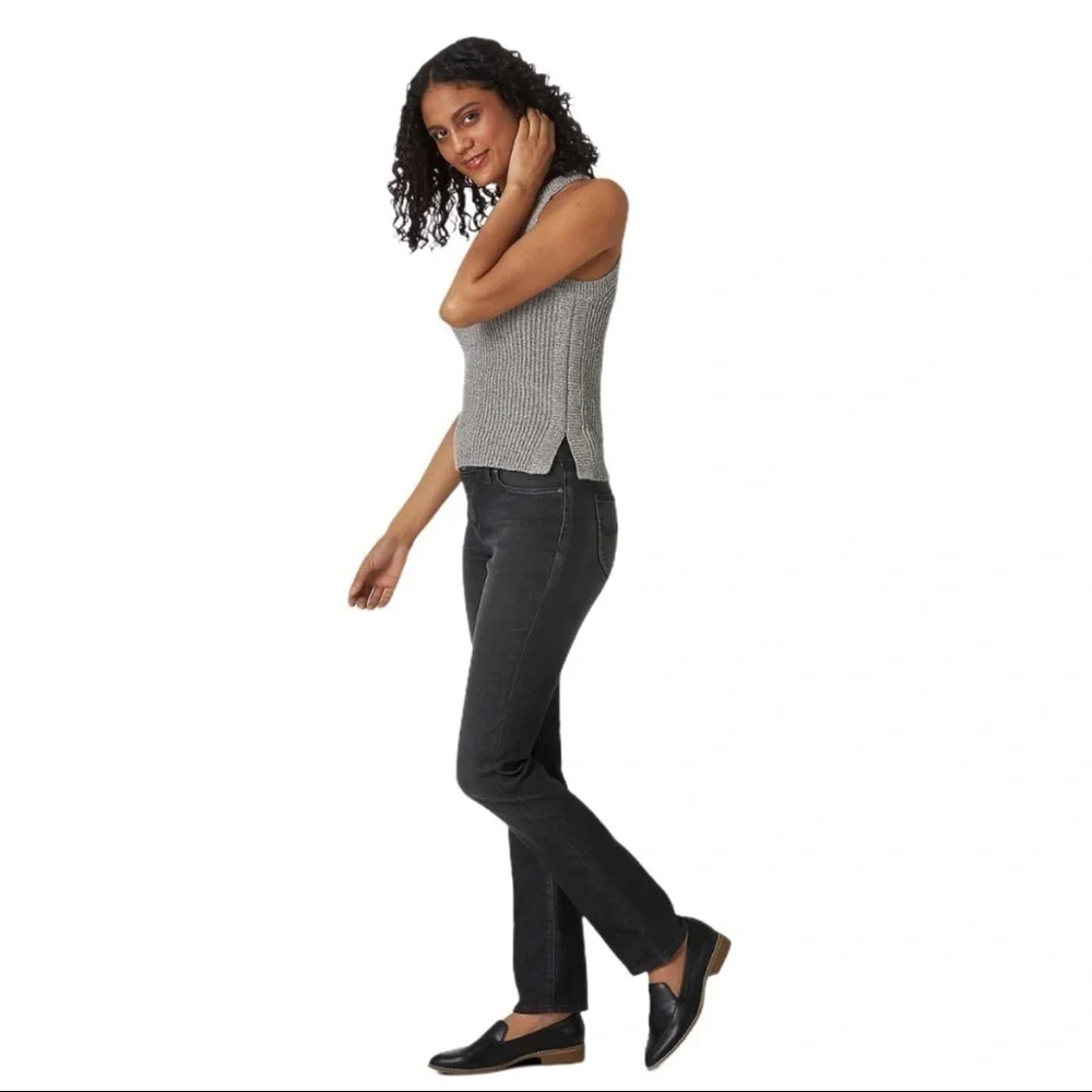 New! Lee Legendary Straight Leg Washed Black Jeans 12 Short